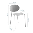 thumbnail image 3 of Modway Palette Dining Side Chair Set of 2 in Gray, 3 of 10