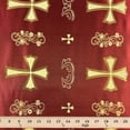 thumbnail image 5 of Metallic Clerical Church Cross Brocade Fabric 58/60" Wide Sold By The Yard Many Colors (Burgundy / Gold), 5 of 5