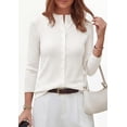thumbnail image 6 of PRETTYGARDEN Womens Fall Lightweight Knit Cardigan Sweater | Button Down Long Sleeve Crew Neck,Soft Ribbed Knit Slim Fit,Business Casual Going Out Travel Outfits,Fashion Clothing, 6 of 8