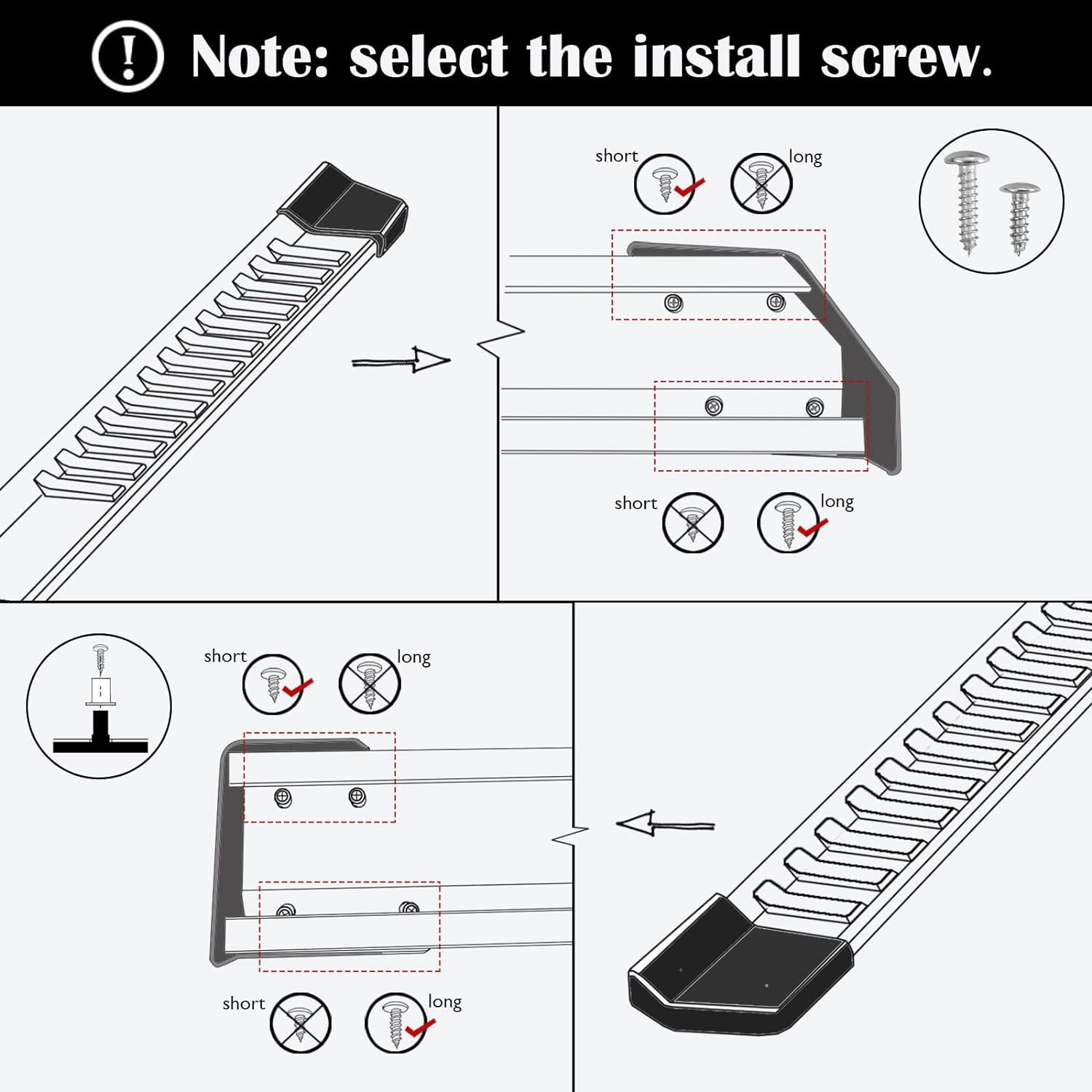 AutoBull 6" Running Boards for 2015-2026 Ford F150 Super Crew Cab(4 Full-Size Doors), Running Board Side Step Nerf Bar,OE Style