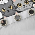 thumbnail image 4 of Manfei Cartoon Cat Lover Curtains Pack of 2 (42x84 Each), Black Grey Kitten Animal Curtains Blackout, Teen Boy Girl Kid Bedroom Curtains, Curtains and Drapes Bedroom Decor, 4 of 6