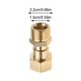 thumbnail image 3 of Pressure Washer Adapter - Brass M22 Male Female Connector, 360° Swivel Anti-Kink Fitting for Car Wash Garden Hose (Gold), 3 of 6
