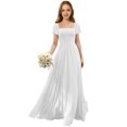 thumbnail image 1 of Vestido de chifón blanco Augday Flower Girl para invitada a la boda, talla 14, 1 of 7
