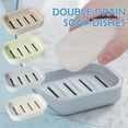 thumbnail image 4 of QHUDLV Plastic Soap Dish with Lid,Bathroom Shower Plate Case,Drainage Design Storage Holder, 4 of 9