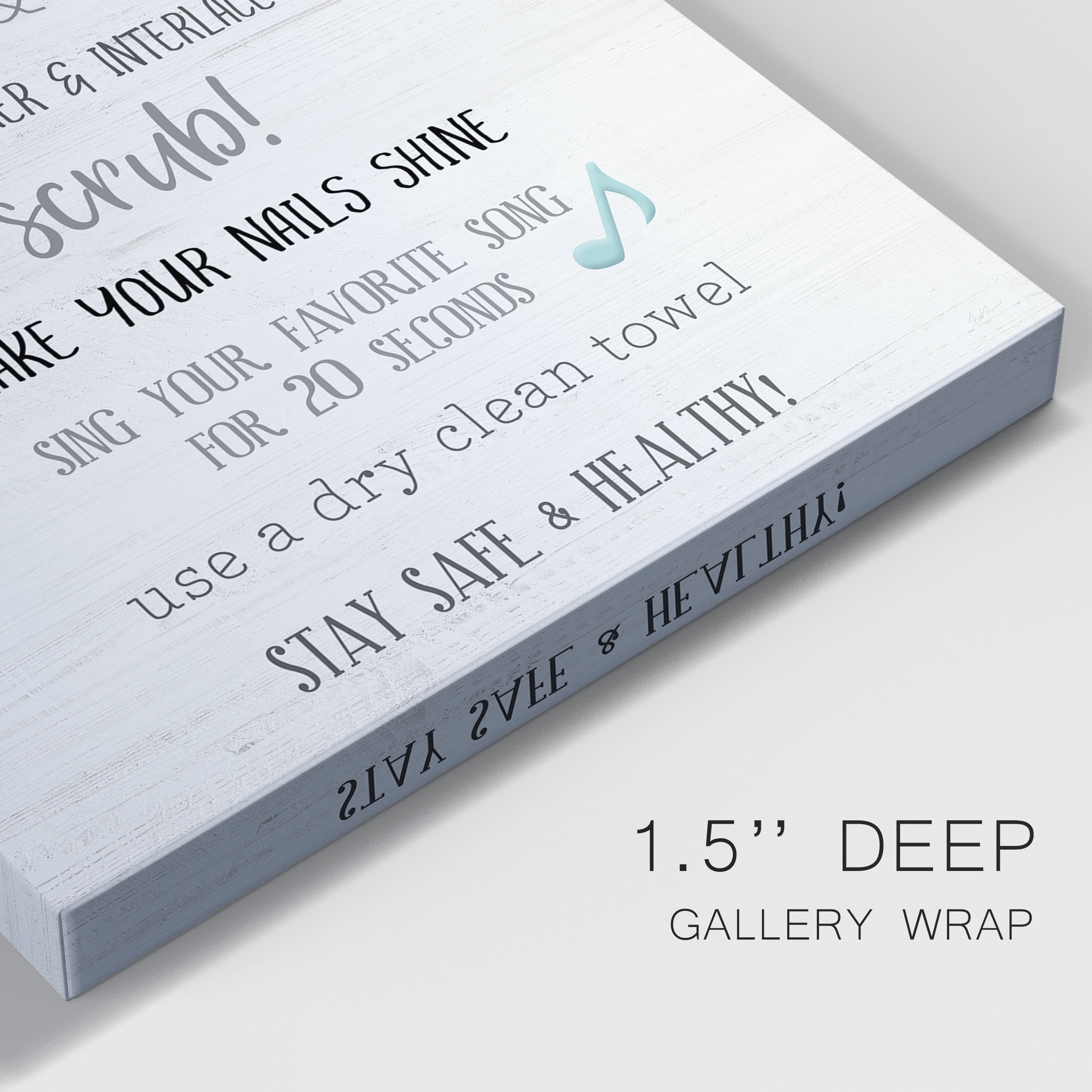 Stay Safe Rules Premium Gallery Wrapped Canvas - Ready to Hang - 8 x 12