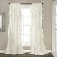 thumbnail image 4 of Curtain,Shabby Chic Modern Farmhouse Solid Color With Cascading Ruffle Border Pocket Light Filtering Window Curtain Panel White, 4 of 6
