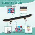thumbnail image 4 of 31'' Complete Skateboard 7 Layer Canadian Maple Double Kick Deck Skateboards creative poster donuts donuts blue flat lay Skate Board for Beginner Adult Gifts, 4 of 5