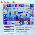 thumbnail image 4 of AKASISRUG ABC Kids Rug Plush for Playroom 78.7"×118" Extra Large Ocean Rug Baby Play Mat Alphabet Rug Sea Animal Number Shape  Classroom Rug Kids Playroom Rug Early Learning Carpet for Preschool, 4 of 8