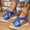 Blue, variant on AOOCHASLIY Sandals Women's Sandals Printed Beach Slippers Summer Wedge Platform Arch Support Orthopedic Shoes