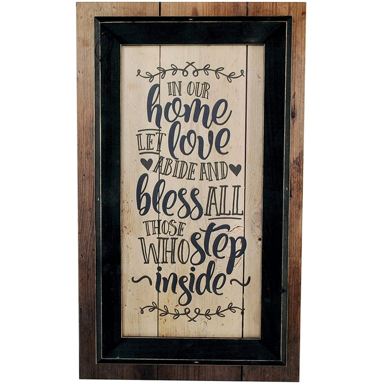 In Our Home Let Love Abide And Bless All Those Who Step Inside Framed Timberprintz Pallet Sign 12x20 Com - In Our Home Let Love Abide Wall Decor