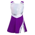 thumbnail image 2 of YONGHS Kids Girls Dance Outfits Tennis Sport Uniform Sequins Dress Shorts  2Pcs Set 4-14, 2 of 7