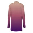 thumbnail image 4 of UAMVSH Plus Size Cardigans for Women Fashion Gradient Color Long Jackets Basic Shawl Collar Long Sleeve Casual Coats Outerwear(X-Large,Purple 2), 4 of 6