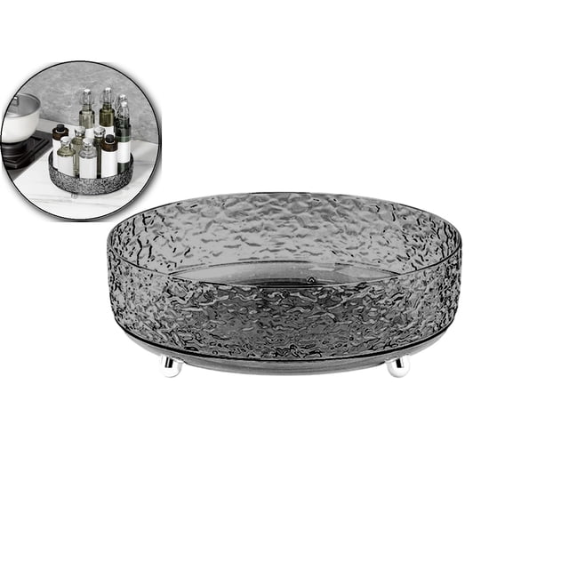 Dvruxg Kitchen Cabinet Turntable, 360° Spinning Organizer, Multi-Purpose Condiment Rack for Refrigerator Storage & Countertop Accessibility