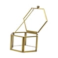 thumbnail image 2 of Caja de joyería de vidrio, organizador de collares, contenedor, regalo para mujeres y niñas, organizador de joyas hexagonal para aretes, 2 of 10