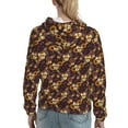 thumbnail image 7 of Daiia Sunflowers with Skull and Hand Pattern Women's Fashion Hoodies & Sweatshirts with Kangaroo Pocket Hooded Sweatshirt with Eye-catching Drawstrings-X-Large, 7 of 7