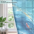 thumbnail image 3 of 2 Panels Set Blackout Curtains Thermal Insulated Sun Protection Room Darkening Drapes for Bedroom Ocean Surface, 3 of 6