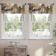 thumbnail image 2 of LALILO Kitchen Curtain Valance Wind Music Africa Air Rod Pocket Window Curtain 52"x 18" Set of 2, 2 of 5