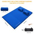 thumbnail image 2 of KingCamp Double Self Inflating Camping Sleeping Pad Mat w/ 2 Pillows, Blue, 2 of 6