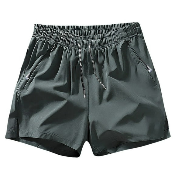 RYDCOT Men's Shorts on Clearance,Mens Casual Elastic Waist Drawstring Workout Athletic Shorts Running Shorts with Zipper Pockets Gym Beach Today Sales Army Green