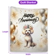thumbnail image 5 of Happy Anniversary Poodle Celebrates Wedding Love Family Party Quilt Blanket Poodles Dog Lover Gifts Idea Cozy Comforter Throw Blanket - 01015, 5 of 5
