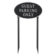 thumbnail image 3 of 10" x 18" Large Oval Guest Parking Only Statement Plaque Sign with Lawn Stakes - Green/Gold, 3 of 4