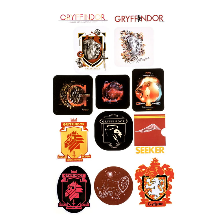 Set of 50 Harry Potter Vinyl Stickers - Gryffindor - Conquest Journals
