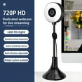 thumbnail image 1 of CNKOO 4K Webcam with Microphone  Web Cameras with Light  Desktop Streaming USB Face Web Cam with Bracket for Facebook  YouTube  Skype  TV  PC, 1 of 9