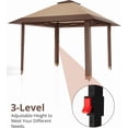 thumbnail image 5 of EastVita Khaki 13x13ft Pop Up Gazebo with Mosquito Net & Double Roof, Adjustable Height Pop Up Canopy, UV-Resistant Patio Canopy for Patio Backyard Garden, 5 of 5