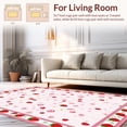 thumbnail image 2 of ODIKA 4' x 6' Machine Washable Non-Slip Area Rug, Kawaii Strawberry High Traffic Rug, Red, 26569, 2 of 7