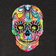 thumbnail image 5 of Wild Bobby Dean Russo Colorful Sugar Skull Streetwear Men Premium Tri Blend Tee, Vintage Black, XX-Large, 5 of 5