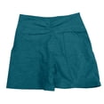 thumbnail image 3 of Yoga Shorts for Women High Waist Butt Lifting Stretchy Slim Fit Solid Print Pocket Ruched Gym Shorts for Athletic Wear Blue M, 3 of 4