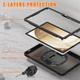 thumbnail image 6 of Dteck Case for Samsung Galaxy Tab S11 Case 11 Inch 2025, Heavy Duty Rugged Drop Protection Impact Resistant Shockproof Cover with Rotating Stand, Hand/Shoulder Strap,Black, 6 of 7