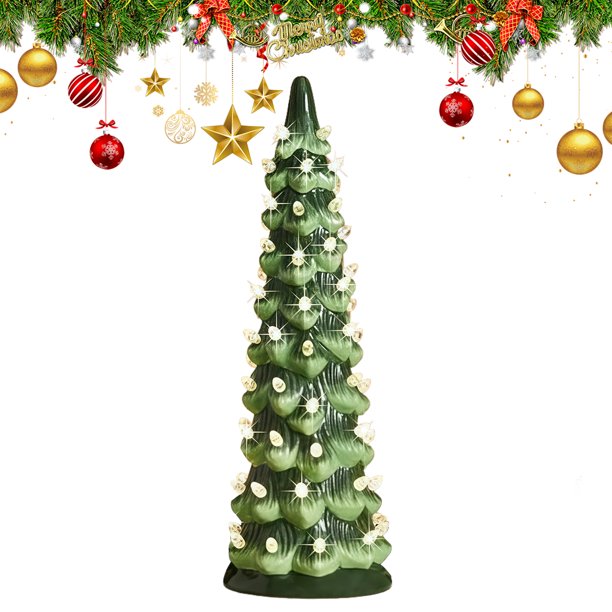 Ornamento Árboles Navidad Con Luces para La Oficina en El (cálido 30 Cm)