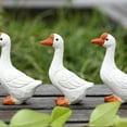 thumbnail image 5 of Farfi Penguin Ornament Real-looking Animal Theme Small Size Wooden Goose Penguin Carving Ornament for Desktop (White), 5 of 13