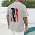 thumbnail image 3 of Tops para hombre, blusas y camisas de cuello redondo y manga corta para hombre, blusas casuales de cuello redondo con estampado de moda para hombre, blusas de cuello redondo y manga corta, camisas par, 3 of 5