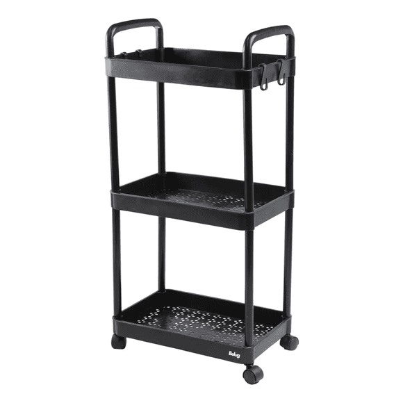 "Carrito Organizador Multi-uso 3 Niveles Muebles Baño. Ruedas Belug, Gris "