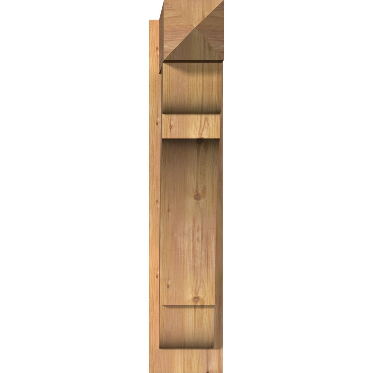 Ekena Millwork 7 1/2"W x 24"D x 36"H Olympic Smooth Arts and Crafts Outlooker, Western Red Cedar