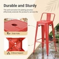 thumbnail image 5 of Devoko 30 Inch Metal Bar Stools Set of 4, Stackable Kitchen Island Bar Stools with Removable Back, Industrial Dining Chairs for Kitchen, Dining Room（Red）, 5 of 7