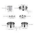 thumbnail image 2 of QUMIIRITY Camping Stainless Steel Cookware Lightweight Cooking Pot Set 1 Set Round, 2 of 8