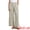 Beige, variant on Women's Stripe Casual Wide Leg High Waist Pants Large Blue