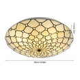 thumbnail image 5 of Shzicmy Vintage Style Flush Mount Wide Stained Glass Ceiling Lamp 4-Light Ceiling Light, 5 of 21