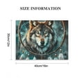 thumbnail image 2 of YILUYINQING Wolf Feathers Dream Catcher Canvas Wall Art Decor 16x12in, 2 of 6