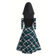 thumbnail image 7 of LYXSSBYX Plus Size Halloween Costumes for Women Women's Gothic Retro Hooded Colored Mid Length Dress Long Sleeve Dress, 7 of 7