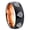 Black And Rose Gold, variant on Multiple CTR Logo Step Edge Black And Gold Tungsten Men's Ring 10MM