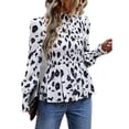 thumbnail image 1 of Blusa De Mujer Con Cuello Redondo Moda Casual Transpirable Elegante Mujer Top De Manga Larga Para Ir De Compras Trabajo Blanco XL, 1 of 6