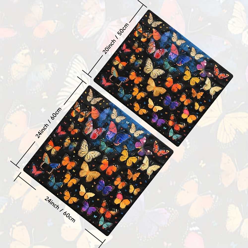 Butterfly Pattern, Washing Machine Dust Cover Mat, Kitchen Accessories, Non-Slip, For Laundry Bathroom Home Decor, Room Decor