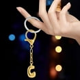 thumbnail image 3 of Stylish Gold Initial Keychains Copper Alphabet Key Ring for Elegant Accessory for Home and Party Decoration, 3 of 5