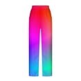 thumbnail image 4 of Dyegold Wide Leg Trouser Pants For Women Ombre Tie Dye Elastic Waist Palazzo Pants Plus Size Straight Long Pant With Pockets, 4 of 5