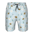 thumbnail image 3 of Goofa Bee Flower Printed Mens Swim Trunks Summer Quick Dry Short Beach Swimwear Bathing Suits-Small, 3 of 9