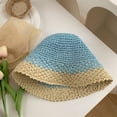 thumbnail image 6 of SikaFu Japanese Straw Hat Female Summer Seaside Vacation Face Showed Facial Sun Sunscreen Hat, Big Head, Hand -Woven Sun Hat, 6 of 9